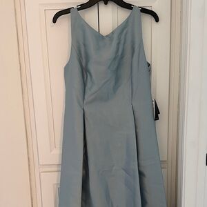 Adrianna Papell Blue Sleeveless High Low Ball Gown/Dress Size 14 NWT